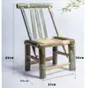 Silla de Bambú con Respaldo, Silla de Bambú Estilo Vintage, Silla de Ratán Tejido, Silla de Ocio para Balcón, Taburete de Bambú Simple para Uso Doméstico, Adecuada para Beber Té