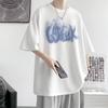 Camiseta de manga corta para hombre verano 2023 nueva manga corta niños marea ins ropa blanca holgada outlet de fábrica