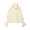 Comercio exterior transfronterizo ropa de mujer 2026 otoño nuevo estilo europeo y americano moda francesa top de camisa con volantes