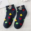Calcetines de Crayón para Mujer, Dibujos Animados Jacquard de Algodón, Calcetines Bajos para Mujer, Calcetines Cortos de Primavera y Verano, Calcetines de Dibujos Animados Versátiles, Calcetines de Moda INS