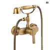 Nuevo Juego de Ducha de Baño Todo Cobre Estilo Chino Retro Europeo Apartamento Pequeño Agua Caliente y Fría Ducha Sencilla