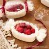 Caixa de Embalagem para Bolo de Morango Mousse Mil Camadas Descartável Criativa Formato de Doce de Natal Caixa de Embalagem para Bolo Anti-Nevoeiro