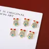 Venta al por mayor de fábrica joyería de aleación para arte de uñas parche de uñas copo de nieve diamante campana serie navideña pegatina para uñas