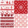 12 hojas/paquete Decoración de regalo para celebración navideña Papel base Árbol de Navidad DIY Material de corte Papel transfronterizo
