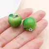 Accesorios de joyería de resina nuevos para hacer tú mismo, colgantes de frutas tridimensionales simulados, fresa, naranja, manzana, collar, pulsera, colgante