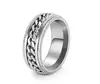 Moda Personalizada Transfronteriza Europea y Americana Anillo de Acero Inoxidable de 8 mm Joyería de Acero de Titanio Venta al por Mayor Cadena Grabada