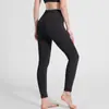 Pantalones de yoga sin costuras cepillados de doble cara sin líneas incómodas, pantalones de fitness de cintura alta para mujer que levantan el trasero, leggings ajustados para deportes de running