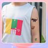 Divertido Brillo Dinosaurio Calcomanía Tatuaje Calcomanía Lavable Impermeable Duradero Rompecabezas Tarjeta de Color Ventilación Brazo Cara de Niños
