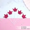 Decoración de pastel 50 piezas de cebolla dorada corazón estrella Corona Enchufe para pastel Decoración de pastel de cumpleaños Tarjeta de fiesta