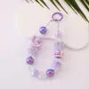 Cadena para teléfono de gato con pompón y cuentas para otoño e invierno, accesorio de muñeca moderno, accesorio para funda de teléfono de mujer, colgante llavero para bolso