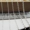 Cadena de plata S925 de eslabones sueltos en forma de O con borla, accesorios hechos a mano para DIY, material para la tira de collar de manos y pies semiacabado