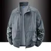 Roupa de Proteção Solar de Seda de Gelo para Uso Externo no Verão Jaqueta Masculina Leve Respirável Secagem Rápida Anti-UV Sensação Refrescante Gola Alta Roupa de Proteção Solar