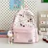 Mochila Estilo Japonês Nova de Alto Valor Doce Fresca Fofa de Bolinhas Cachorrinho para Alunos do Ensino Fundamental II e Médio Mochila Leve