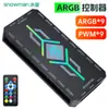 Ventilador de Chasis Bingman Controlador ARGB Hub de Control de Temperatura PWM de 3 Pines de 5V Espejo Sincronizado Shengguang 2 en 1