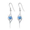 Aretes de alas de ángel de plata de ley 999 para mujer, aretes largos y elegantes, aretes de plata pura, nueva moda 2020, joyería para orejas