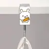 Lindo organizador de escritorio con forma de conejo de dibujos animados, un imprescindible para estudiantes, con un diseño elegante, fácil de usar, no adhesivo, antideslizante y duradero