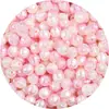 Pulseira de Flor Rosa Gradiente Colorida de ABS com Pérolas Artificiais Contas Soltas Acessórios para Joias DIY Pulseira Colar Feitos à Mão Materiais