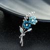 Broche Pequena Flor Coreana para Mulheres, Broche Esmaltado Versátil, Pinos de Design Exclusivo, Acessório Anti-Exposição, Estilo Primavera, Estilo Coreano