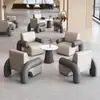 Mesa y Sillas de Negociación Combinación Área de Descanso Lujo Ligero Moderna Área de Descanso Mesa de Recepción Mesa de Negociación Oficina de Ventas Salón de Belleza Recepción
