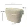 Cesta de armazenamento 2026 novo modelo de corda de algodão com tampa, caixa de presente para embalagem de zongzi, cesta tecida de mão, cesta de presente para o Festival do Meio Outono