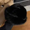 Gorro de Lana Coreano de Felpa para Otoño e Invierno para Mujer, Gorro Mongol Engrosado Cálido de Piel de Conejo Artificial, Versátil Gorro Lei Feng Baotou Protector de Orejas