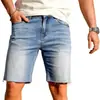 Shorts azules para hombre, europeos y americanos, transfronterizos, sencillos, elegantes y casuales, perfectos para usar en verano.