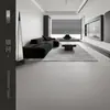 Piso de Madera Compuesta Reforzada con Microcemento Sala de Exposición Uso Doméstico y Comercial Piso Estilo Wabi-Sabi Crema Resistente al Agua y al Desgaste Piso de Madera