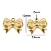 Acessórios de pingente de laço de aço inoxidável série pingente brincos DIY pingente de colar acessórios de joalheria pingente atacado