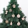 Nuevo colgante navideño de madera hueco árbol de Navidad alce colgante DIY decoración fiesta navideña colgante de Navidad