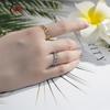 Anillo de acero inoxidable de gran venta transfronteriza para hombre, estilo europeo y americano, con hebilla de cuerda de cáñamo que combina con todo, anillo ajustable de acero de titanio, joyería.