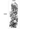 Rey Lobo Cabeza de Lobo Dominante Tatuaje Calcomanía Brazo Conjunto Transfronterizo Calcomanía de Brazo Completo Patrón Grande Calcomanía de Transferencia de Agua Tatuaje