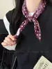 Bufanda multipropósito~ Bufanda de seda estampada con flecos de algodón y lino vintage para mujer, bufanda de cuello de alta gama, se puede usar sobre pantalones como bufanda de cintura
