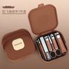 Set de Cortauñas Anti-Salpicaduras, Estuche Portátil, Tijeras para Uñas, Limpiaorejas, Cortauñas de Alta Gama, Herramientas de Manicura