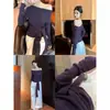 Recién llegado: Top de estilo francés inspirado en el otoño con cintura de corbata, favorecedor y que ilumina el cutis, perfecto para usar en otoño