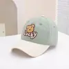 Nova Boné de Baseball Infantil Outono Fofo Desenho Animado Urso da Sorte Aba Curva Chapéu para Crianças de Meia-Idade ao Ar Livre Atacado