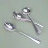 Colher de aço inoxidável 304 Hashi criativo para casa Colher de aço inoxidável cabo longo Colher pontiaguda Colher redonda Pacote de estudante Atacado