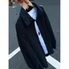 Chaqueta Camisa Retro Houndstooth Negra Americana para Hombre de Gama Alta Canalla Fresca Nápoles Padrino Camisa de Manga Larga
