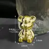 Adorno de conejo 3D de moda de lujo ligero transfronterizo, conejo de orejas largas electroplateado adhesivo, producto lindo y divertido, adorno de oso violento