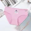 A001 ropa interior para mujer estudiantes femeninas color liso transpirable cintura niñas sexy linda pantalón comercio electrónico transfronterizo venta al por mayor