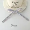 Lazo de Tela con Nudo de Lazo, Lentejuelas, Encaje y Cinta, Color Morado a Cuadros, Accesorio DIY para Bolso, Zapato, Flor, Sombrero, Ropa