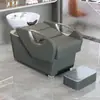 Cama de Lavar Cabelo para Salão, Cama de Lavagem Simples Semi-Reclinável para Salões de Beleza, Venda Direta do Fabricante, Cama de Salão de Beleza Moderna