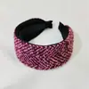 Nova Faixa de Lã Larga de Inverno de Alta Qualidade, Design de Coroa Alta, Estilo Casual para Sair, Acessório de Cabelo Vintage e Elegante Estilo Chanel