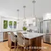 Lámpara colgante minimalista negra de estilo americano moderno, de cristal, para mesa de isla, comedor, vestíbulo de una sola cabeza, dormitorio, mesita de noche