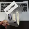 Correa de Reloj Adecuada para Xiaomi Mi Band 11 Flor de Iris Incrustada con Diamantes 8/9Nfc Correa de Muñeca de Cuero Moderna y Versátil para Niñas