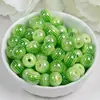 Dingyi 10mm Contas Arco-Íris Coloridas Galvanizadas com Listras Coloridas Contas de Resina com Furo Contas Soltas Contas Espaçadoras Pulseira DIY Acessórios de Joias