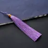 13cm Abalorios Dorados Círculo Doble de Tirar Envuelto en Hilo Dorado Borla Colgante de Borla Estilo Antiguo Colgante de Abanico Regalo Colgante para Coche