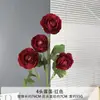 Flores Artificiais Vermelhas para Celebrações de Casamento, Flores Artificiais para Salões de Casamento, Decoração de Casa, Buquês Artificiais de Rosa, Enfeites de Flores de Seda