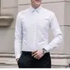 Camisa Blanca Gruesa Forrada de Polar para Invierno para Hombre de Manga Larga Profesional de Negocios Vestido Pulgada Camisa Cálida de Bolsillo sin Planchar para Hombre