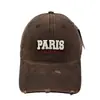 Gorra de Béisbol Ripped Bordado Tridimensional de Letras Retro Americana para Hombres y Mujeres Tendencia Callejera Versátil Protección Solar Gorra Pato