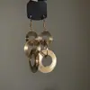 Pendientes de Borla Redondos Retro Europeos y Americanos Moda Temperamento Estilo Minimalista Ganchos para Orejas Lujo Ligero Pendientes de Gama Alta Venta al por Mayor